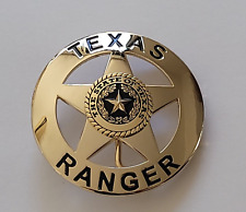 Texas Ranger Seal Badge Belt Buckle - Gold Finish Western 2.50