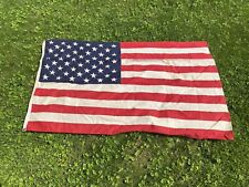Vintage American Flag U.S.A 50 Stars Stained Tattered picture