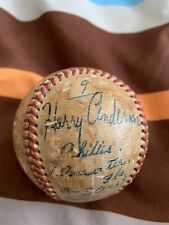 Harry Anderson Signed Baseball Philadelphia Phillies 1959 picture