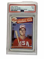 1985 TOPPS 1984 USA BASEBALL TEAM #401 MARK McGWIRE ROOKIE CARD PSA 7 REAL NICE picture
