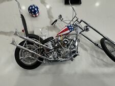 Franklin Mint  Captain America Harley Davidson Chopper With Watch And Stand picture