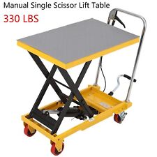 Hydraulic Lift Table Cart 330 Lbs Manual Single Scissor Lift Table 9