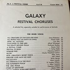 A Festival Chime, Galaxy Festival Choruses, Arr. Gustav Holst, SATB picture