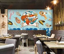 3D Seafood Shop Background Wall Murals Wallpaper Murals Wall Sticker picture