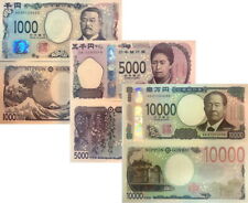Japan Set 3 UNC 1000 5000 10000 Yen 2024 P 107 108 109 new 3D Hologram Design  picture