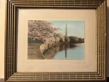 Rare Royal A. Carlock signed Framed Photograph - National Monument Cherry Trees picture