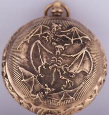 Antique French Pocket Watch Verge Fusee Bats Fancy Gilt Case c1760's-FOR REPAIR picture