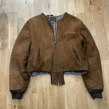 Vintage 1940’s Windward Suede Horsehide Cropped Leather Jacket Montgomery Ward picture