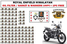 Fits Royal Enfield HIMALAYAN OIL FILTER  GASKET & CRUSH WASHERS 100PC + 1PC FREE picture