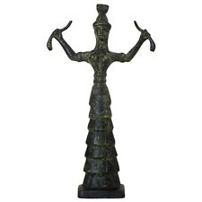 Minoan Snake Goddess Ancient Greek Mythology Bronze Sculpture picture