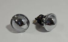 Pair Two License Plate Tag Light 12V 1.1/4 Insert Round Chrome Step bumper picture