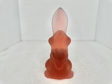 Vintage MCM Viking Glass Satin Pink Thumper Bunny 6.5” Stunning picture
