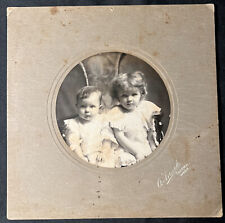 Rare 1890s KODAK Round Cabinet Card Photo Children TACOMA Washington picture