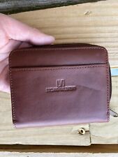 luciano Valentino maroon leather compact wallet picture
