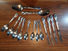 Oneida WM A Rogers Montclair 14 Piece (Floral) Stainless Flatware Discontinued picture