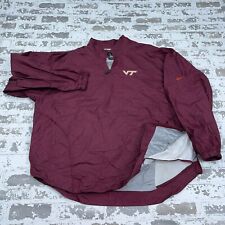 Vintage Virginia Tech Hokies Jacket Men Large Maroon Pullover Windbreaker Nike picture