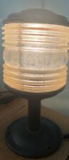 Copper Nautical Light With Ribbed Glass Vintage picture