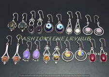 Tiger Eye & Mix Gemstone Ethnic Handmade Earrings 10pcs Lot For Woman FE-823 picture