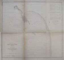 Original 1863 US Coast Survey Map HALF MOON BAY California Whaling Stations picture