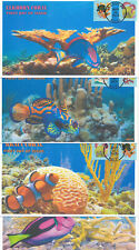 JVC CACHETS - 2019 CORAL REEFS ISSUE FIRST DAY COVER SET OF 4 VERY LIMITED EDIT. picture