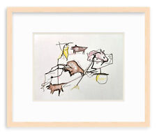 Barnyard Animals - ORIGINAL ART - Folk Pastel Pencil w/ Pen & Ink picture