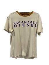 Vintage Diesel  T Shirt Yellow Ringer Tee Y2K, Size Large picture