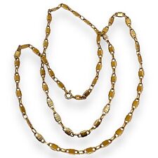 Vintage 14k Yellow Gold Fancy Link Chain 24″ picture