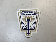 CUSTOM MADE Embroidered National Honor Society Patch Navy Tan picture