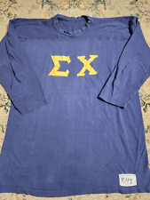Vintage 60s Russell Southern Co Sigma Chi Fraternity Shirt Mens Large Gussetted picture