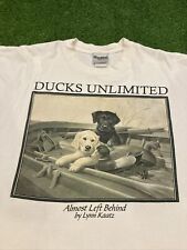 Vintage 90s Ducks Unlimited White Graphic Hunting T Shirt Men’s Large (23x29) picture