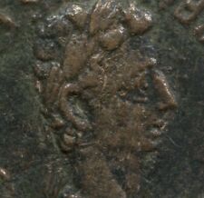 Roman Provincial ae28 Bronze Coin of Augustus Caesar Celsa Spain BULL Domitius picture