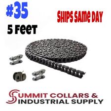 #35 Roller Chain 5 Feet with 2 Master and 1 Offset Links for GO KART, Mini Bike picture