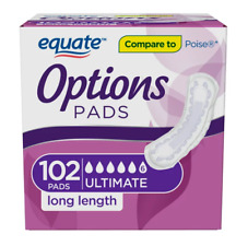 Equate Options Women's Ultimate-Long Incontinence Pads, 102 Count picture