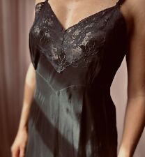 1930s Gothic Black Silk Slip Dress picture