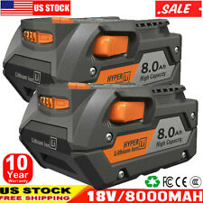 2PACK For Ridgid R840087 8.0Ah Lithium Battery Rigid 18 Volt R840085 Power Tools picture