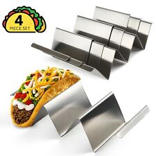 4 Pack Stainless Steel Taco Holder Stand Safe Rack Tray for Dishwasher Oven Save picture