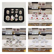 (Lot 4) 1:12 scale dollhouse miniature accessories Porcelain Tea set Coffee Sets picture
