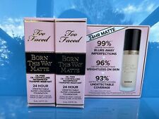 2 x TOO FACED Born This Way Matte  Foundation Snow 5ml / .17 oz New in box picture