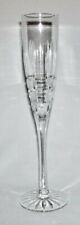 CESKA ~ Early Solid Cut Crystal Tall FLUTED CHAMPAGNE GLASS (Solitaire, 5 Oz.) picture