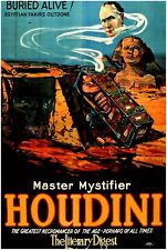 Vintage Magician Poster – Harry Houdini #1 – Magic themed Wall Art Print picture