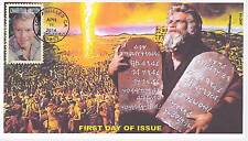 JVC CACHETS - 2014 CHARLTON HESTON FIRST DAY COVER FDC MOVIES ACTING TOPICAL #2 picture