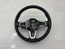 2021 2022 2023 Mazda MX-5 Miata Steering Wheel Black Leather w/ Silver Stitch picture