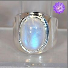 Rainbow Moonstone Gemstone 925 Silver Ring Handmade Jewelry Ring All Size picture