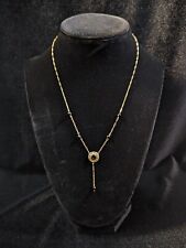 Antique 14k 585 Pure Yellow Gold Necklace With Onyx Accents Peter Brams Designs  picture