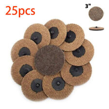 25PCS 3 inch Coarse Surface Conditioning Roll Lock Sanding Disc Pads Die Grinder picture