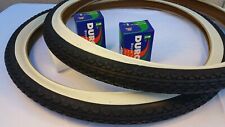 Duro Pair of Two (2) Diamond White Wall 26x2.125 Bicycle Tires with Two (2)... picture