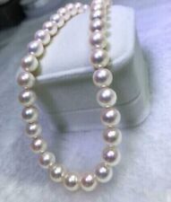 classics genuine AAAA 10-11MM akoya white  round gold pearl necklace 14k button picture