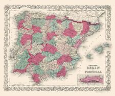 Spain Portugal - Colton 1874 - 23.00 x 27.53 picture