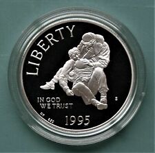 1995 Civil War Battlefield Proof Silver Dollar in capsule picture