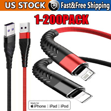 Braided Fast Charger Cable Heavy Duty USB Cord For iPhone 14 13 12 11 X XR 8 lot picture